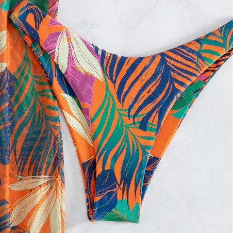 Women's Buckle Tube Top Split Swimsuit Suit