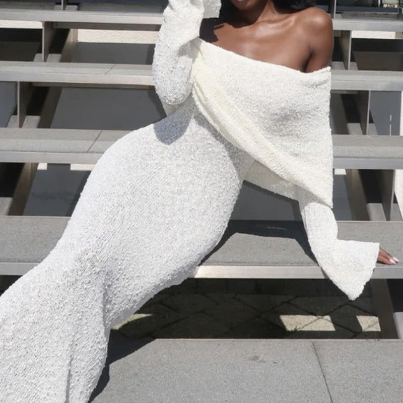 Off-shoulder Big Lapel Long Sleeve