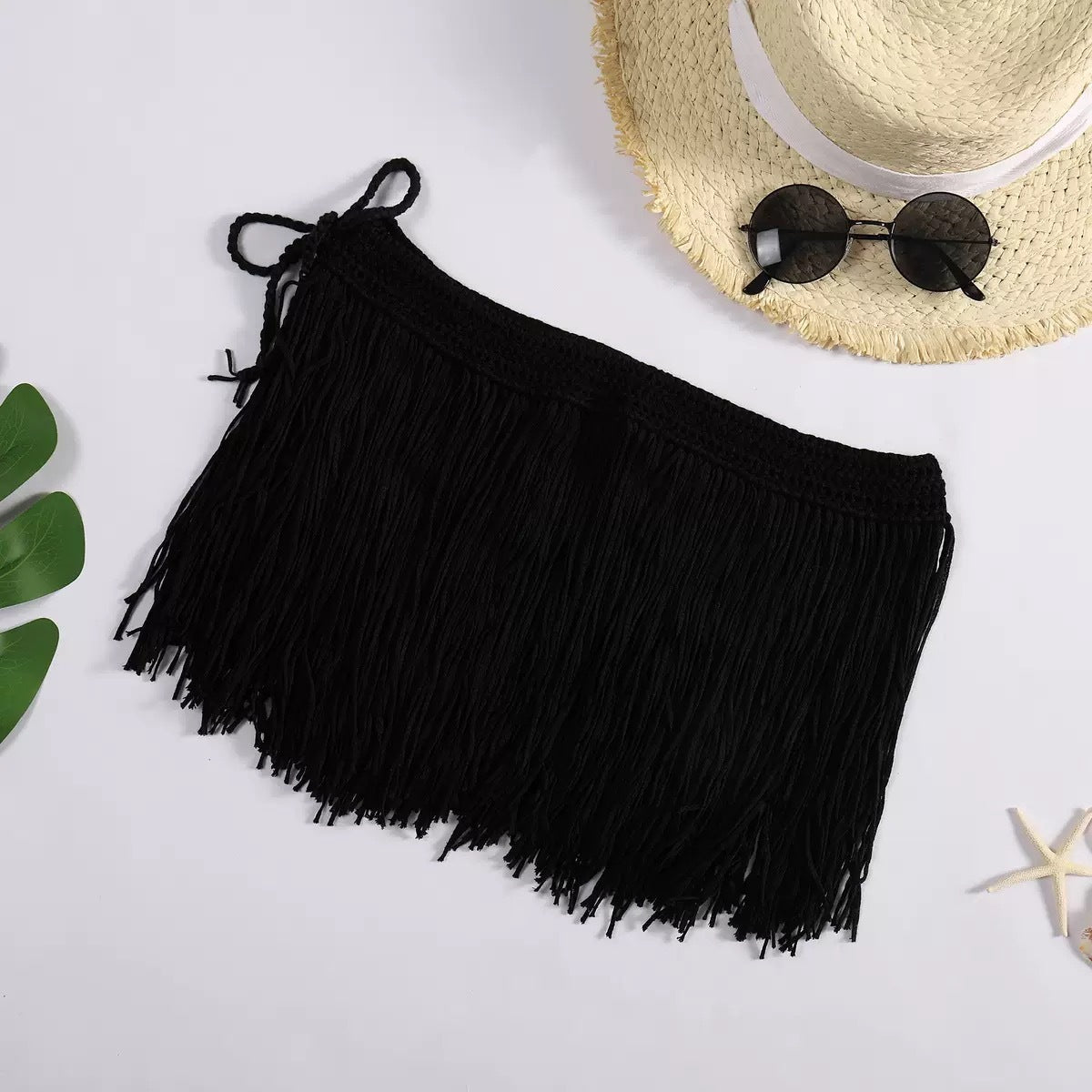 Beach Knitted Tassel Dance Skirt