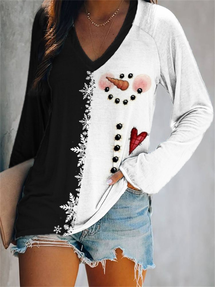 Gradient Color Color Matching Casual Long Sleeve