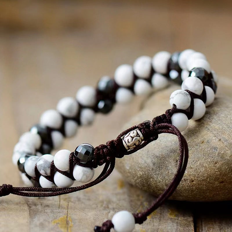 Tigereye Haematite Unisex Silver-strip Bracelet