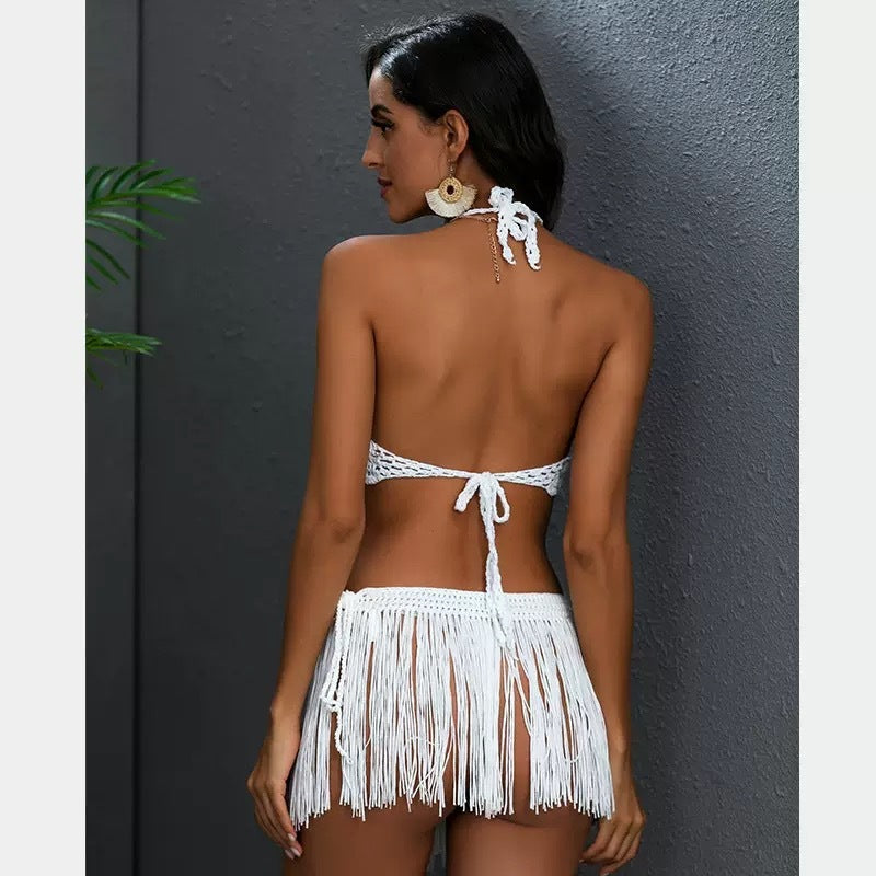 Beach Knitted Tassel Dance Skirt