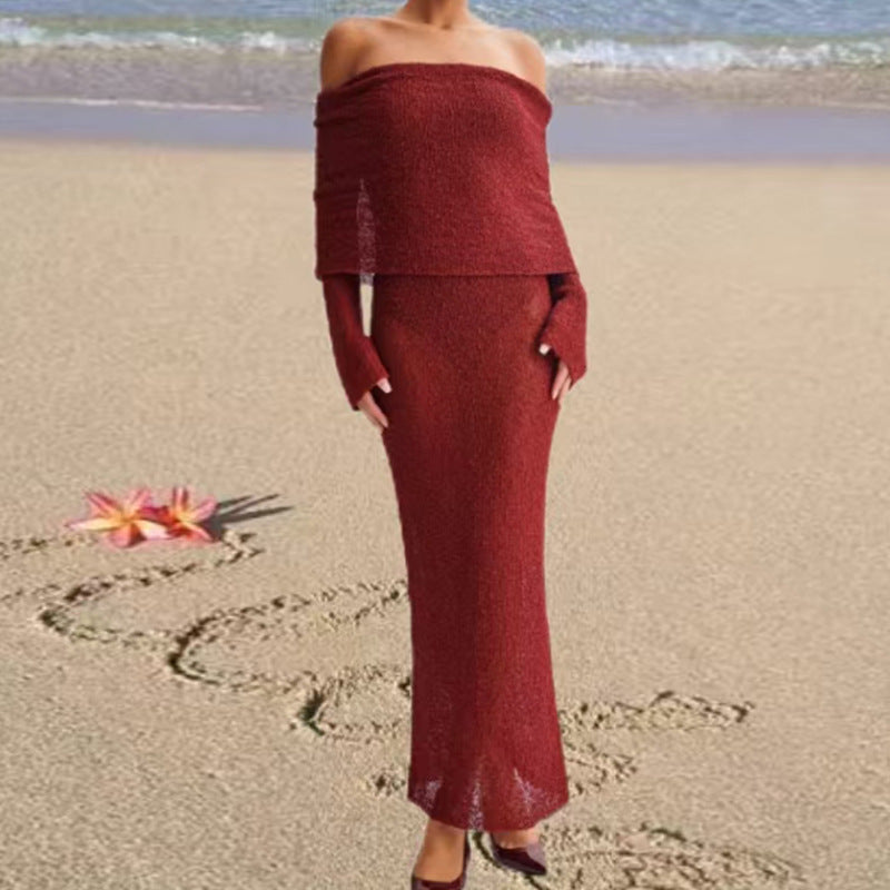 Off-shoulder Big Lapel Long Sleeve
