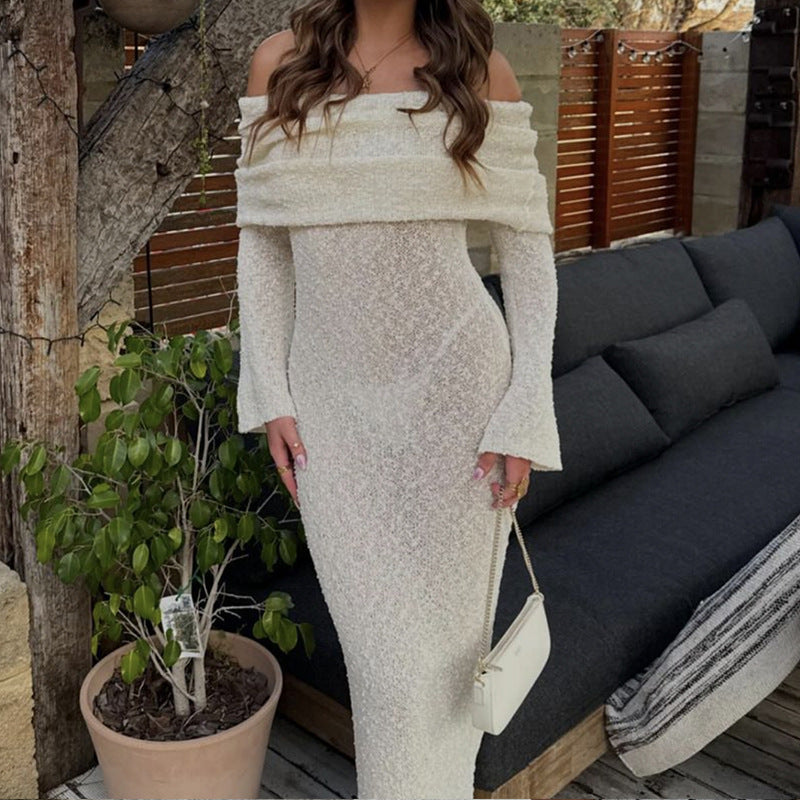 Off-shoulder Big Lapel Long Sleeve