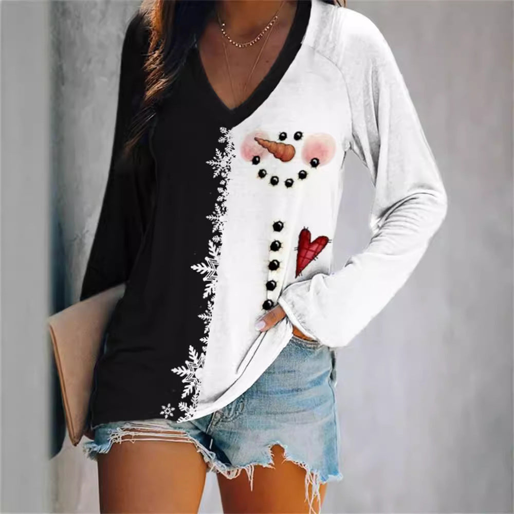 Gradient Color Color Matching Casual Long Sleeve
