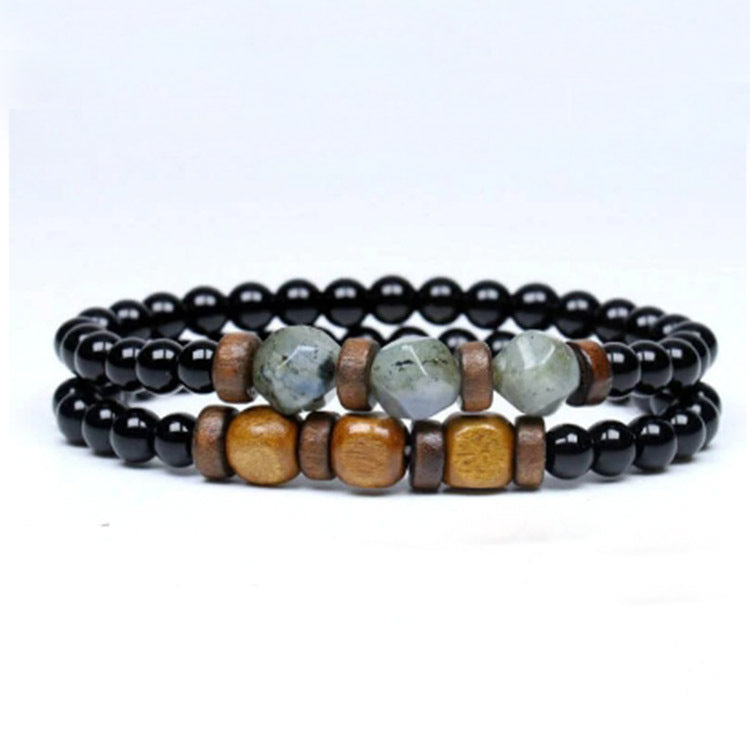 Tigereye Haematite Unisex Silver-strip Bracelet
