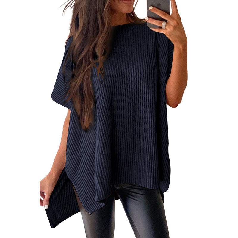 Casual Loose Shoulder Short Sleeved Top