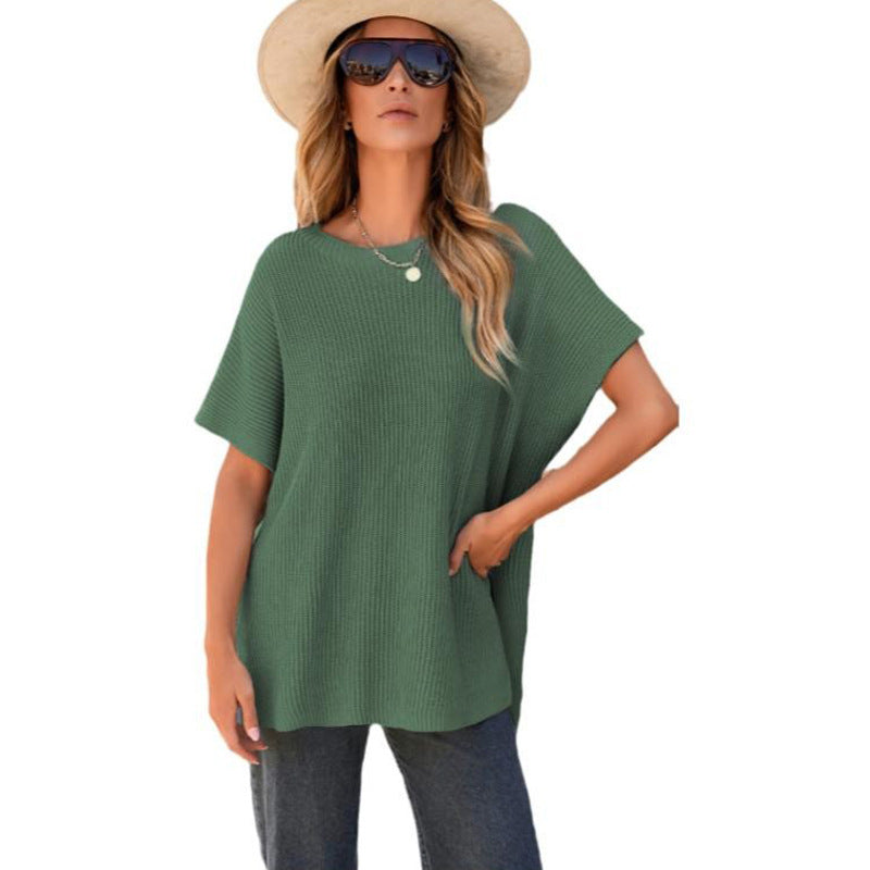 Casual Loose Shoulder Short Sleeved Top