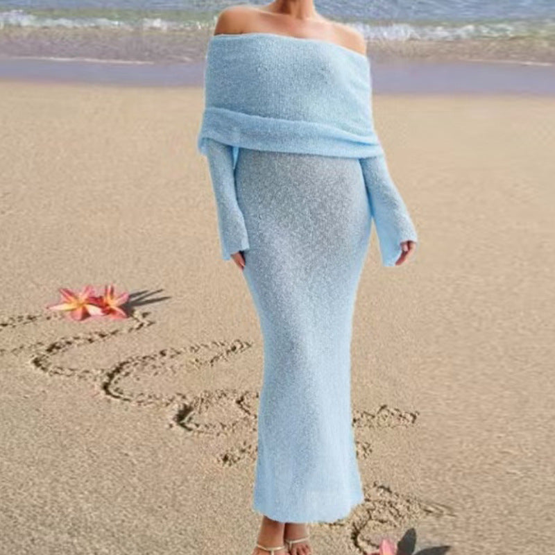 Off-shoulder Big Lapel Long Sleeve