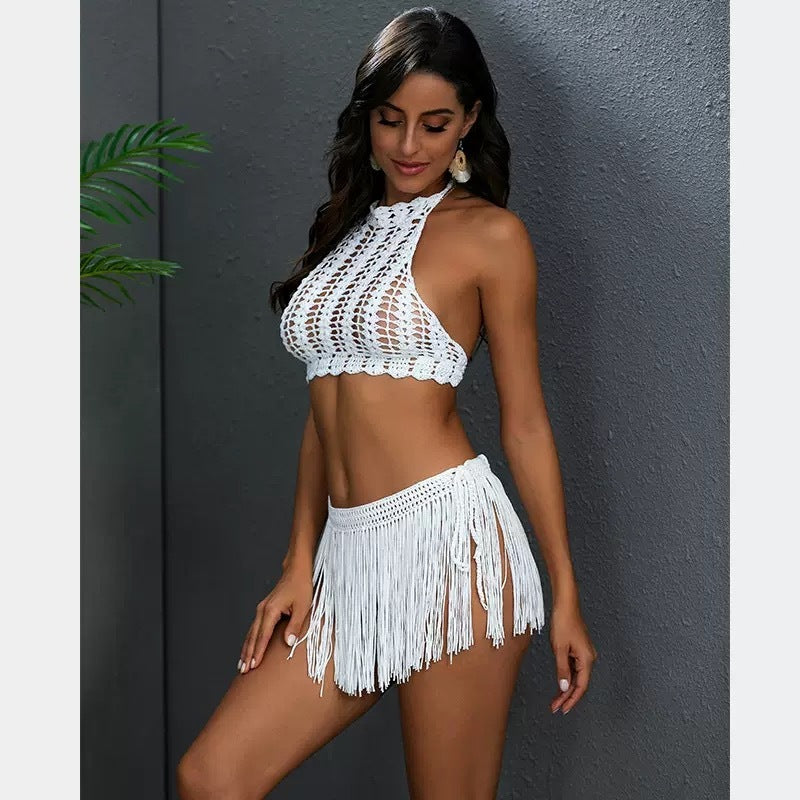 Beach Knitted Tassel Dance Skirt