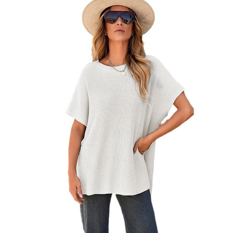 Casual Loose Shoulder Short Sleeved Top