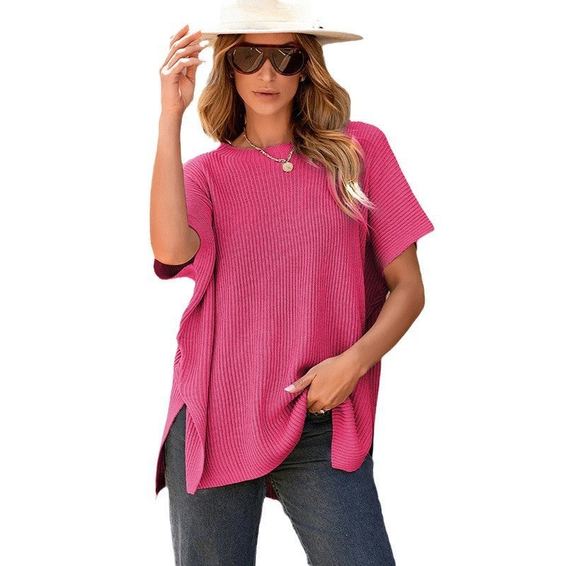 Casual Loose Shoulder Short Sleeved Top