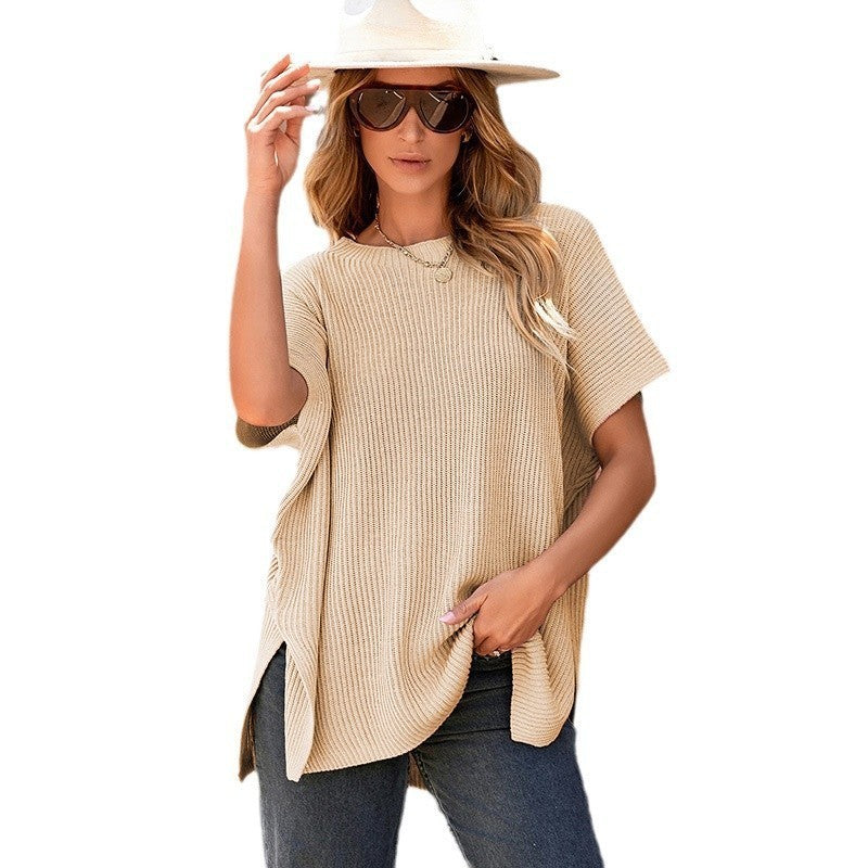 Casual Loose Shoulder Short Sleeved Top