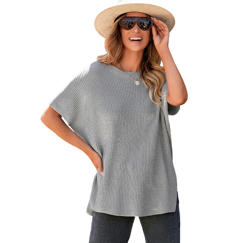 Casual Loose Shoulder Short Sleeved Top