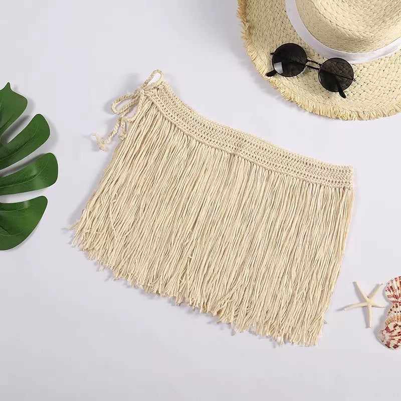 Beach Knitted Tassel Dance Skirt