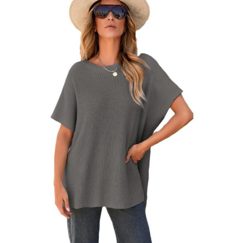 Casual Loose Shoulder Short Sleeved Top