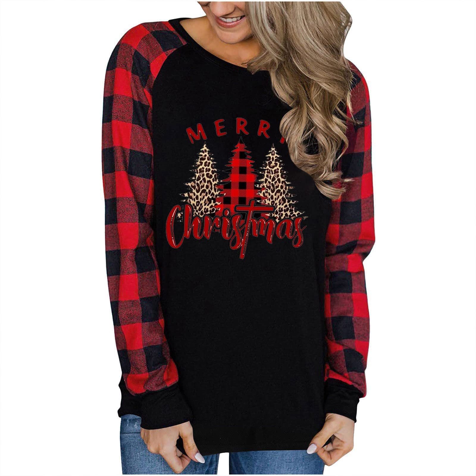 Christmas 3D Printed Fashion Loose Top Pullover Sweater