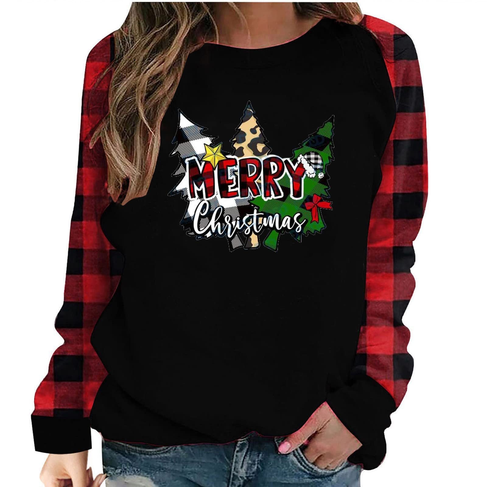 Christmas 3D Printed Fashion Loose Top Pullover Sweater