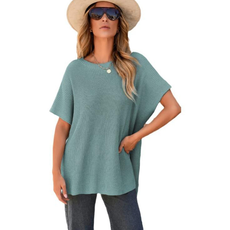 Casual Loose Shoulder Short Sleeved Top