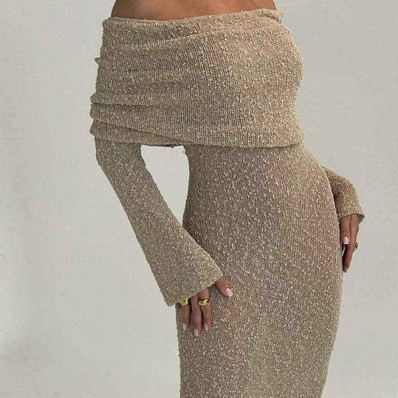 Off-shoulder Big Lapel Long Sleeve