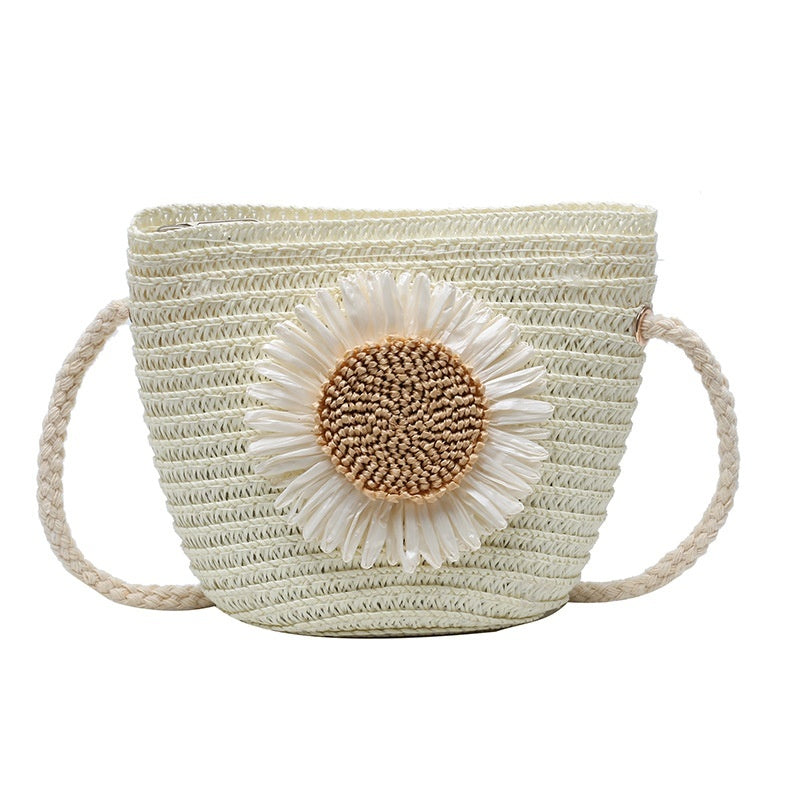 Internet Celebrity Rattan Bucket Bag Beach Vacation Weaving