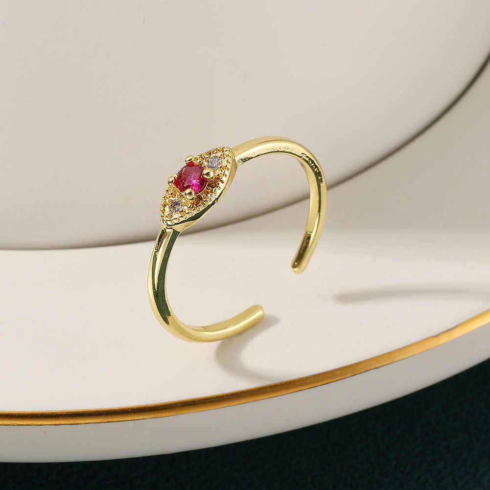 Copper Plating 18K Gold Simple Vintage Open Ring