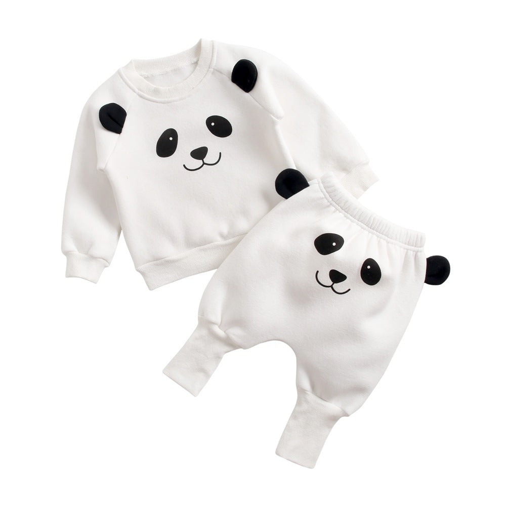Korean version of the animal children's hoodie Harun pantsuit