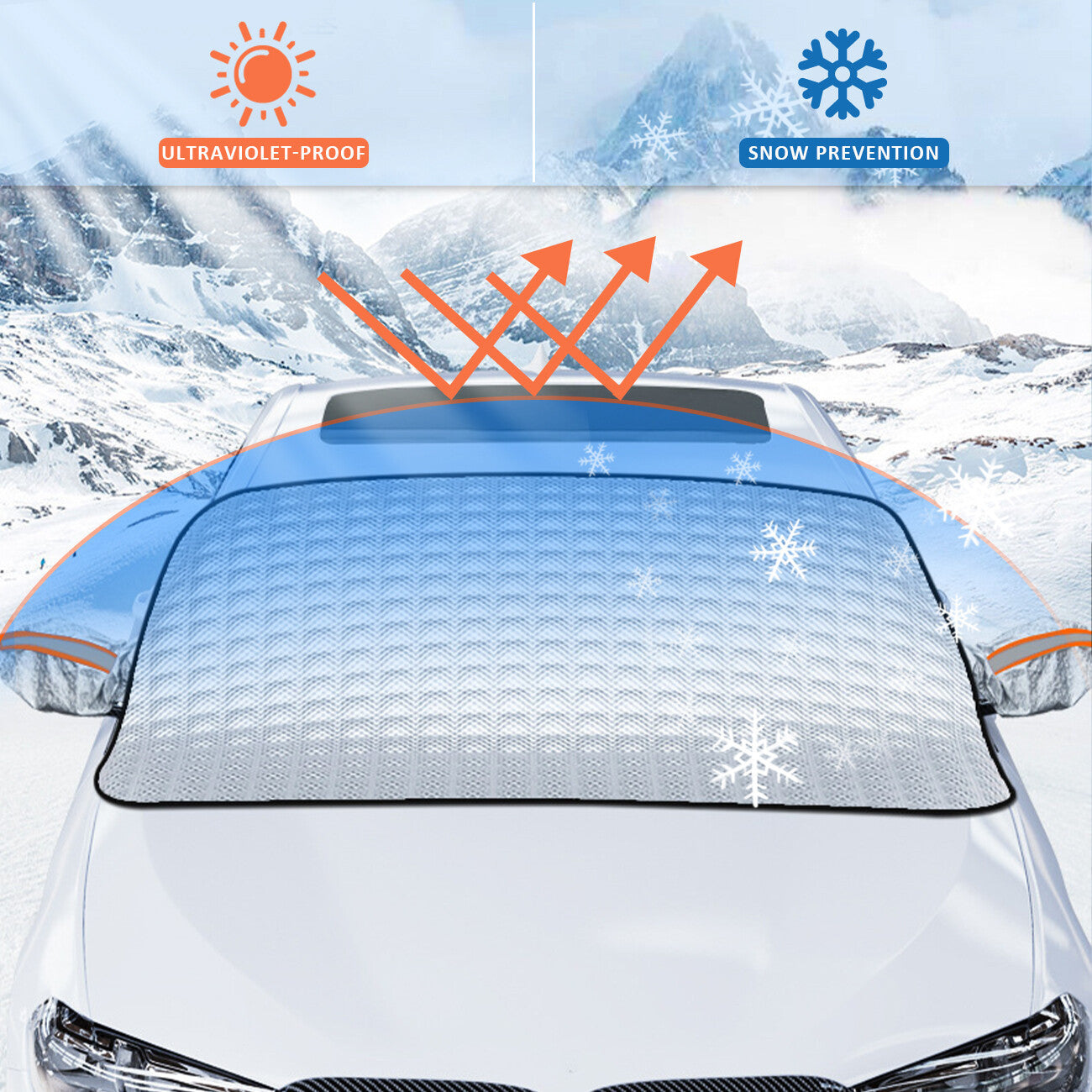 Car Windshield Magnetic Car Windscreen Cover Winter Ice Frost Shield Snow Protector Sun Shade L 5Magnet