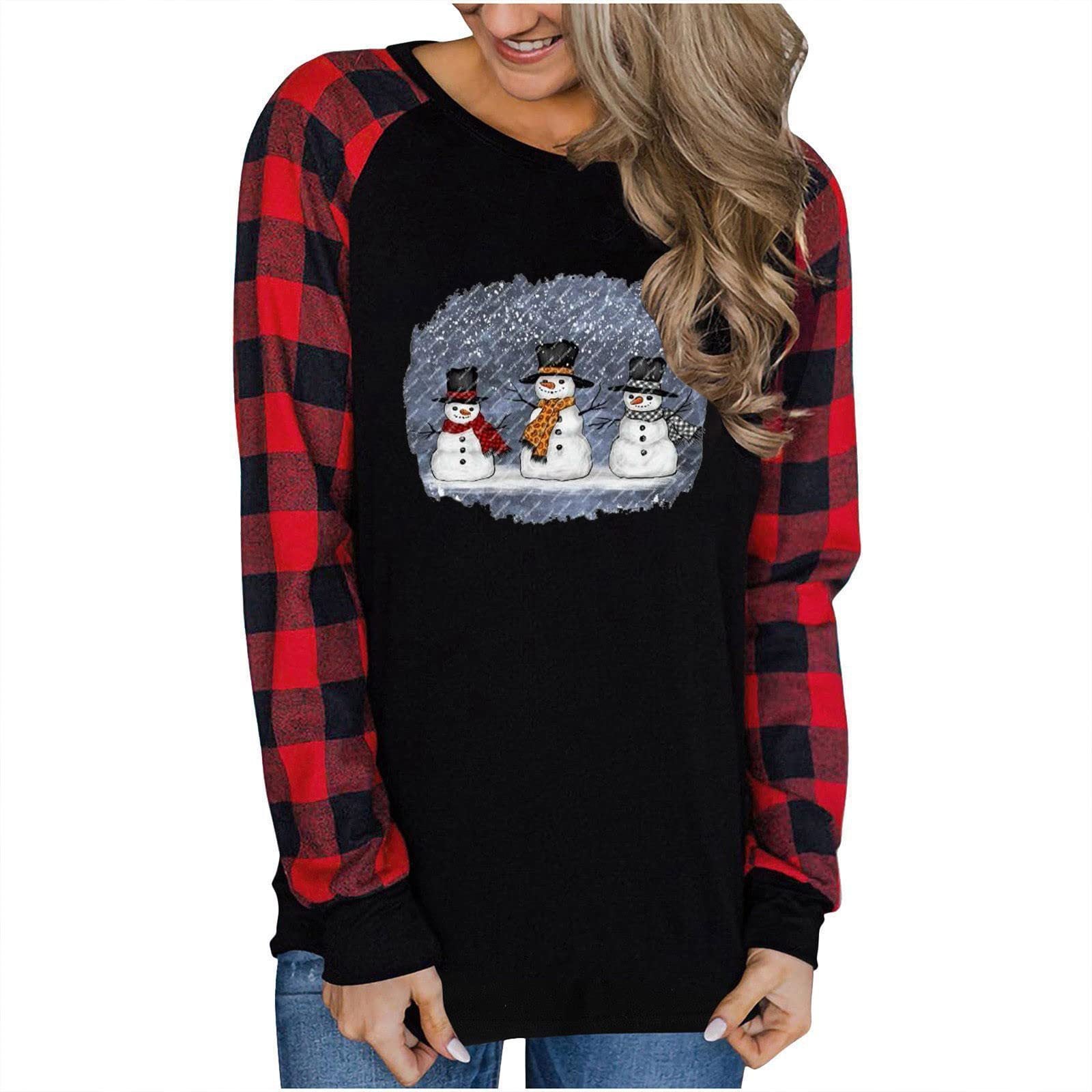 Christmas 3D Printed Fashion Loose Top Pullover Sweater