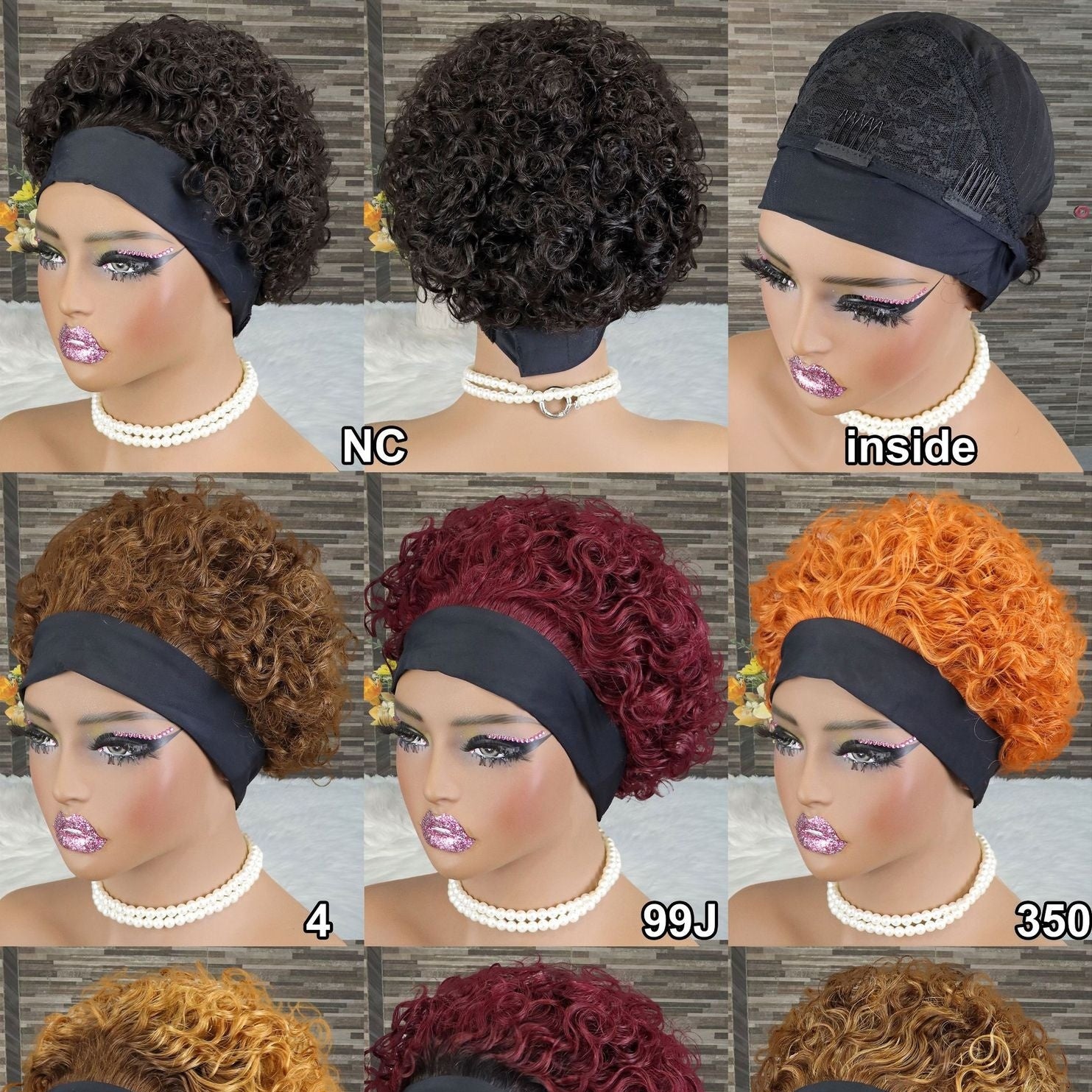 Colorful Real Human Hair Ice Silk Hair Band Elf