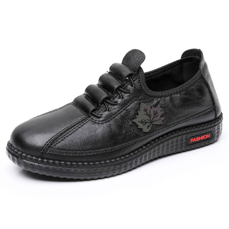 Plus Size PU Soft Bottom Slip-on Comfortable Mom Shoes