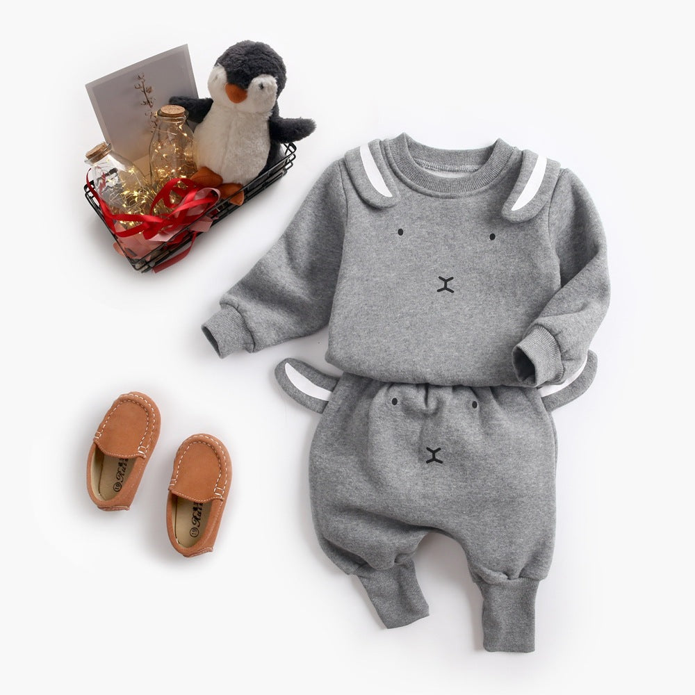 Korean version of the animal children's hoodie Harun pantsuit