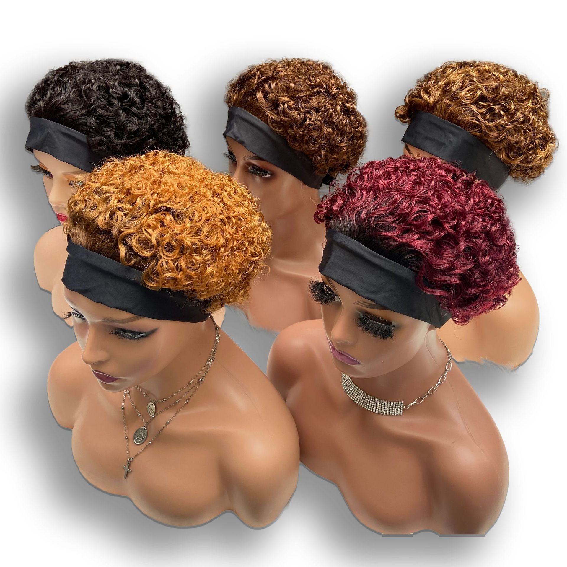 Colorful Real Human Hair Ice Silk Hair Band Elf