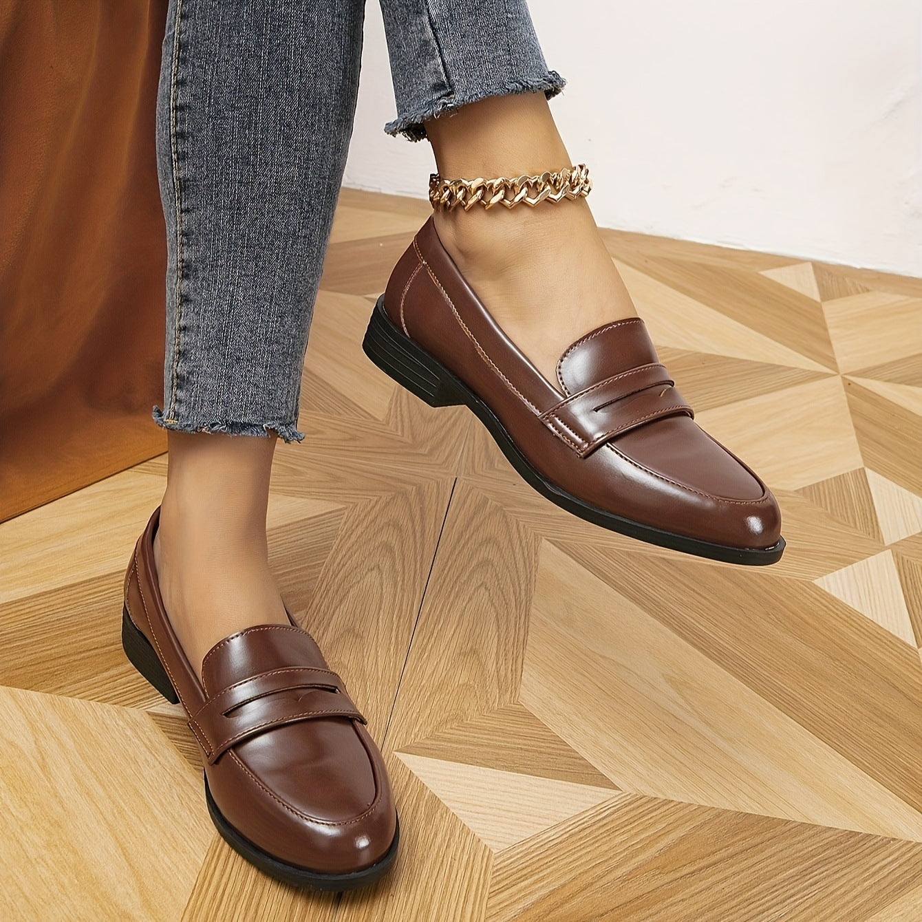 Fashion Polyurethane Loafers Shoes