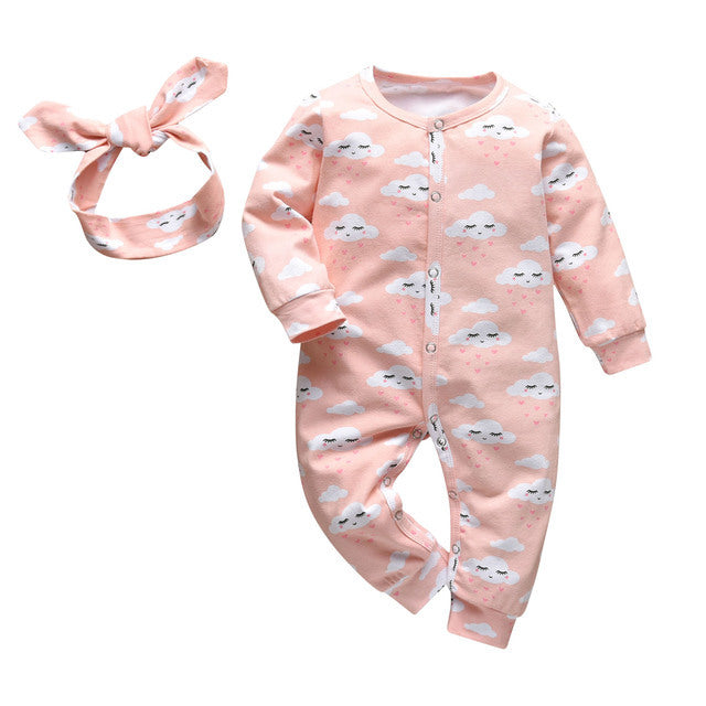 Cute Baby Girl Casual Floral Jumpsuit