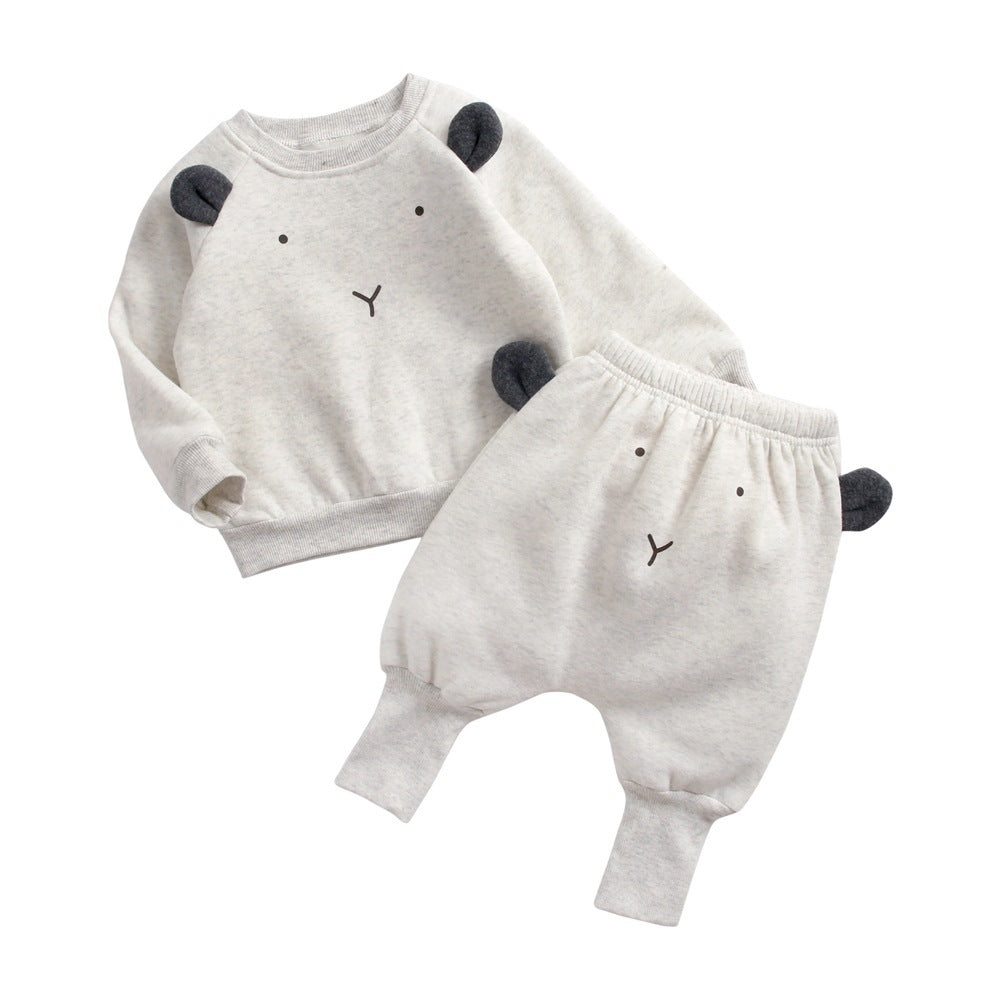 Korean version of the animal children's hoodie Harun pantsuit