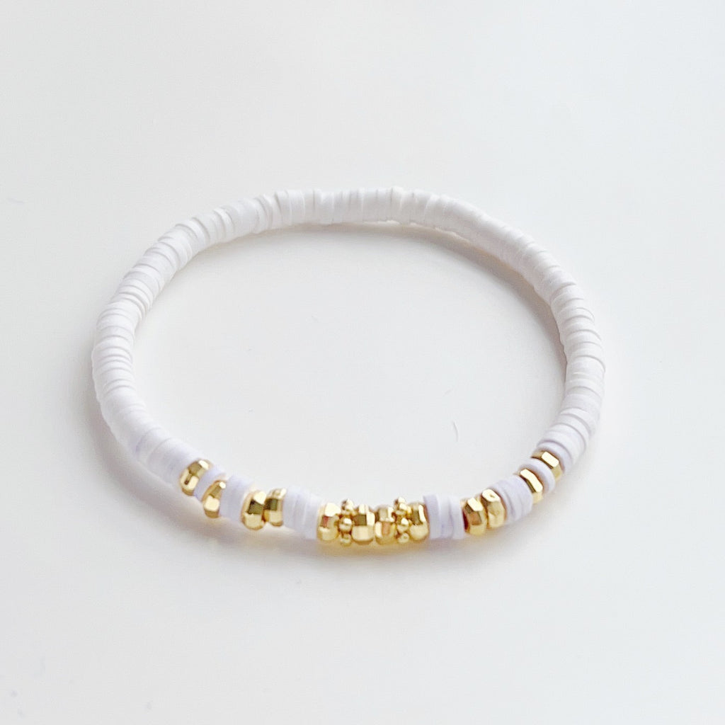 Holiday Beach Style Bracelet Female Color Polymer Clay Beaded Elastic String Bracelet