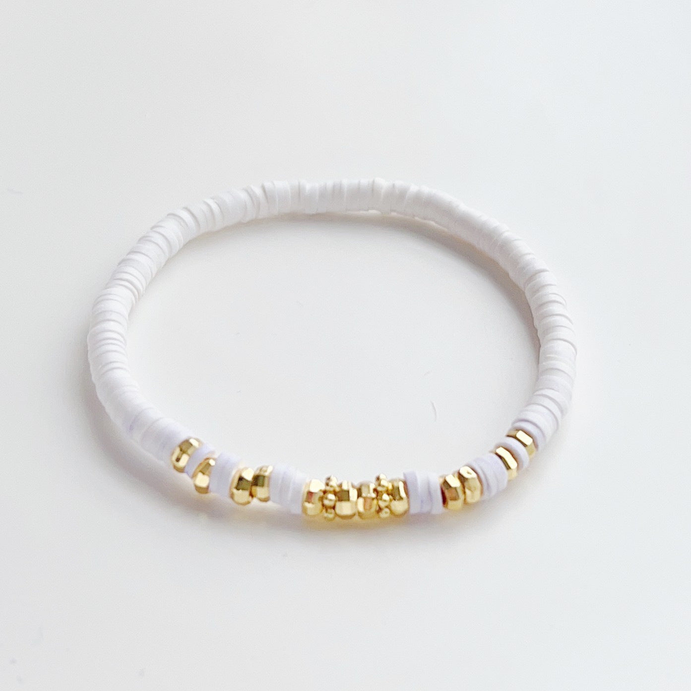 Holiday Beach Style Bracelet Female Color Polymer Clay Beaded Elastic String Bracelet