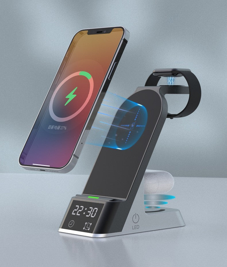 Wireless Charging Base With Clock Display Function Stand