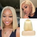 Front Lace Wig Women's Mid-length Short Straight Hair