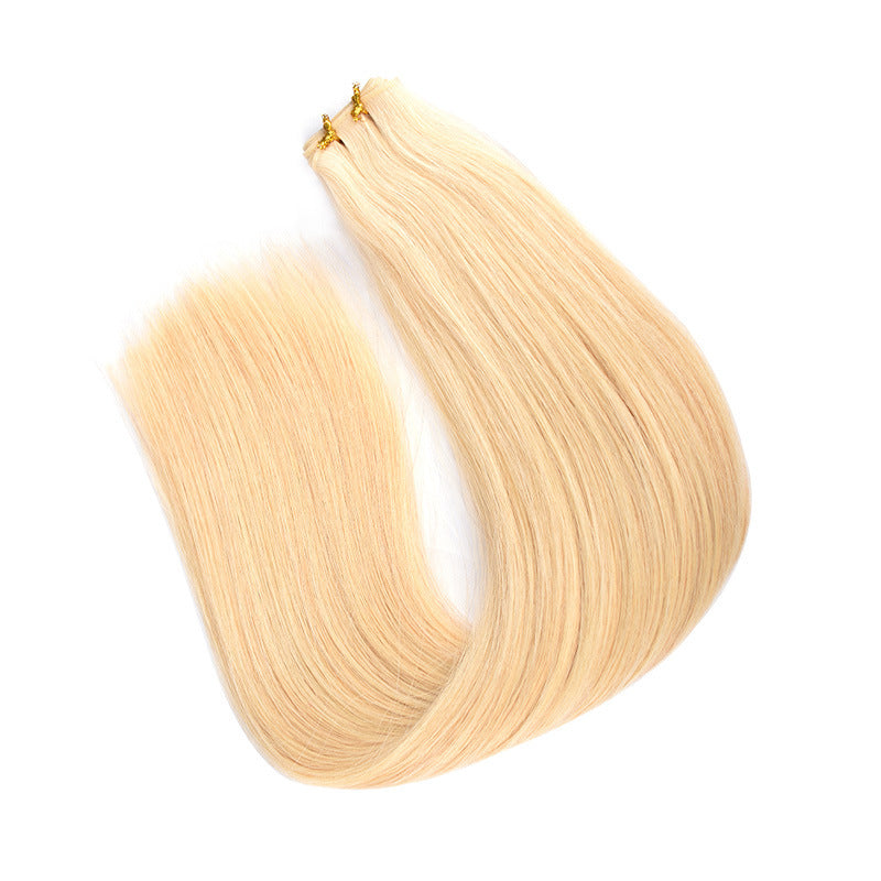 Second Generation Hand-knitted Hair Weft White Hair Extension Braid Real Hair