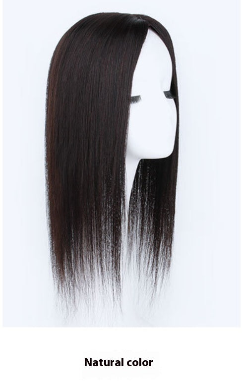 Female Invisible Head Real Human Hair Wig