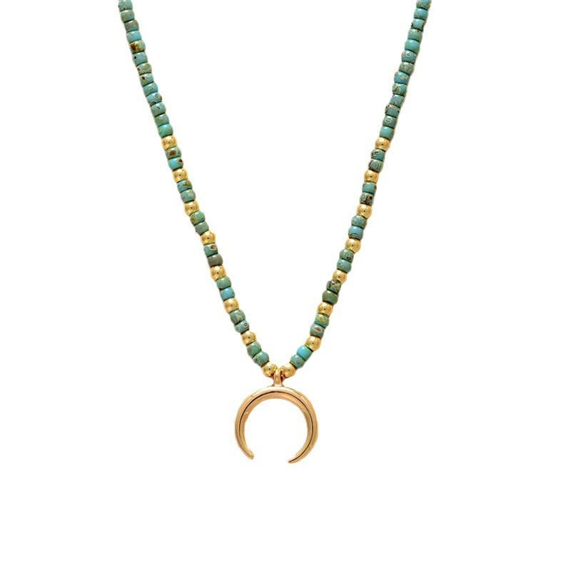 Light Luxury And Simplicity Pendant Gold-plated Bead Necklace Clavicle Chain Jewelry
