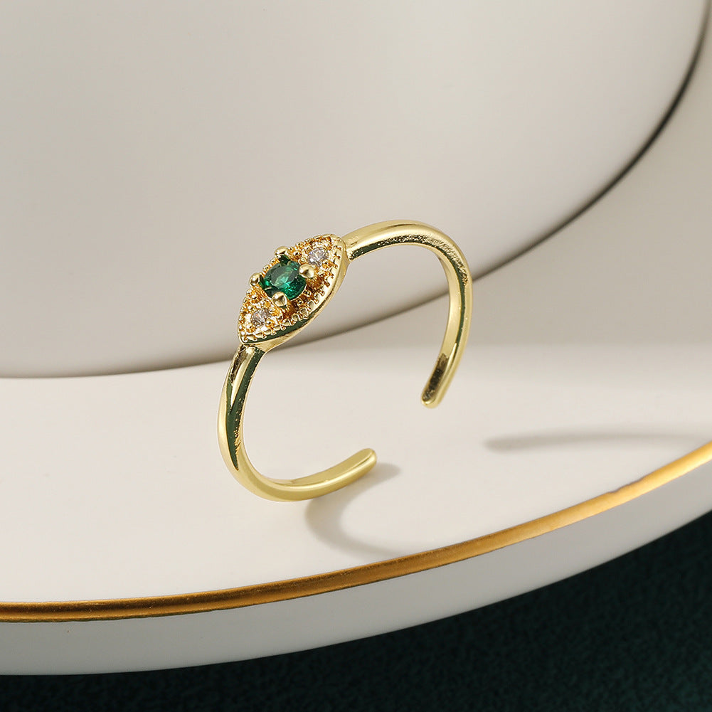 Copper Plating 18K Gold Simple Vintage Open Ring