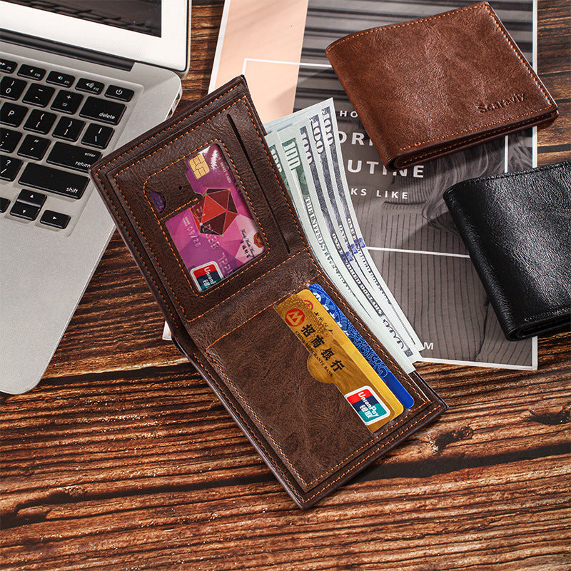 Short Men's Certificate Storage Coin Purse