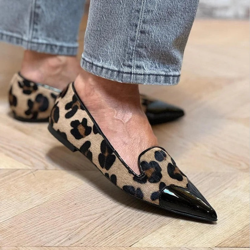 Women's Shoes Fashion Pointed Leopard Print Shallow Mouth Pumps