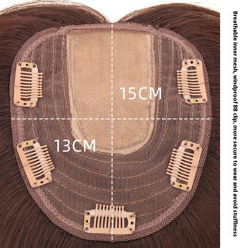 Female Invisible Head Real Human Hair Wig