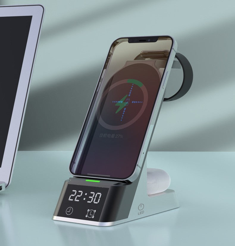 Wireless Charging Base With Clock Display Function Stand