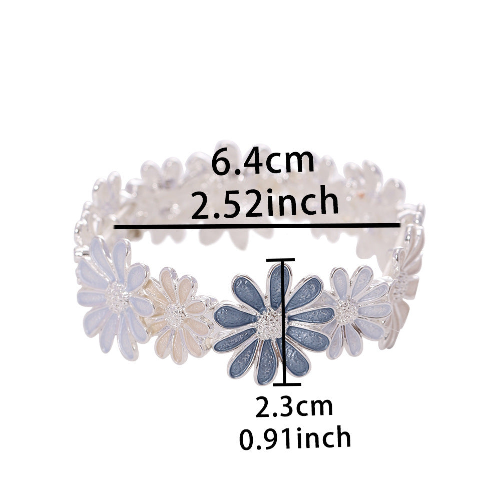 Zinc Alloy Oil Dripping Color Elastic String Bracelet Advanced