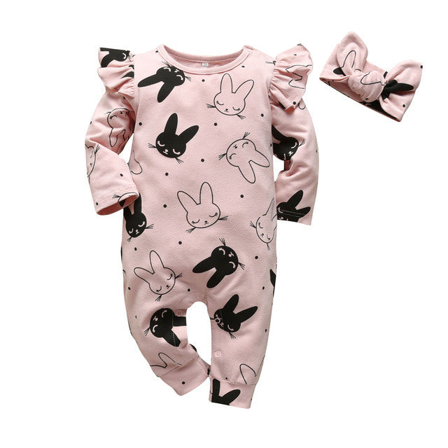 Cute Baby Girl Casual Floral Jumpsuit